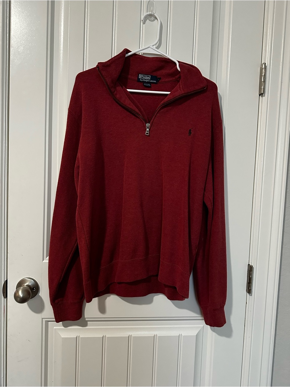 Ralph Lauren Men’s Maroon Zip-Up Sweater